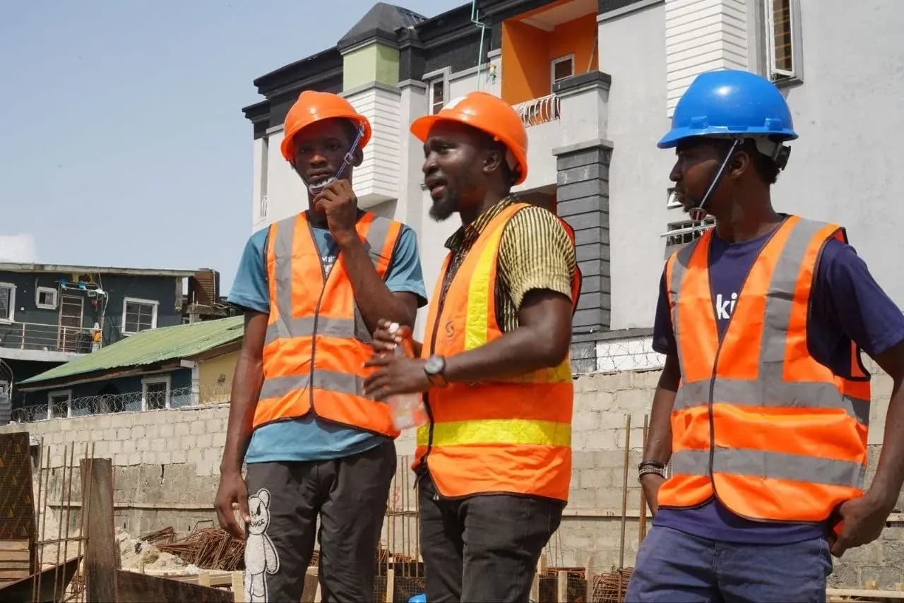 Three SpecConstruct site engineers reviewing works on site
